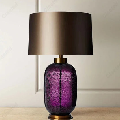 Modern Minimalist LED European Glass Table Lamp Hotel Guest Room Living Room Study Bedroom Bedside Decorative Lighting Lamps