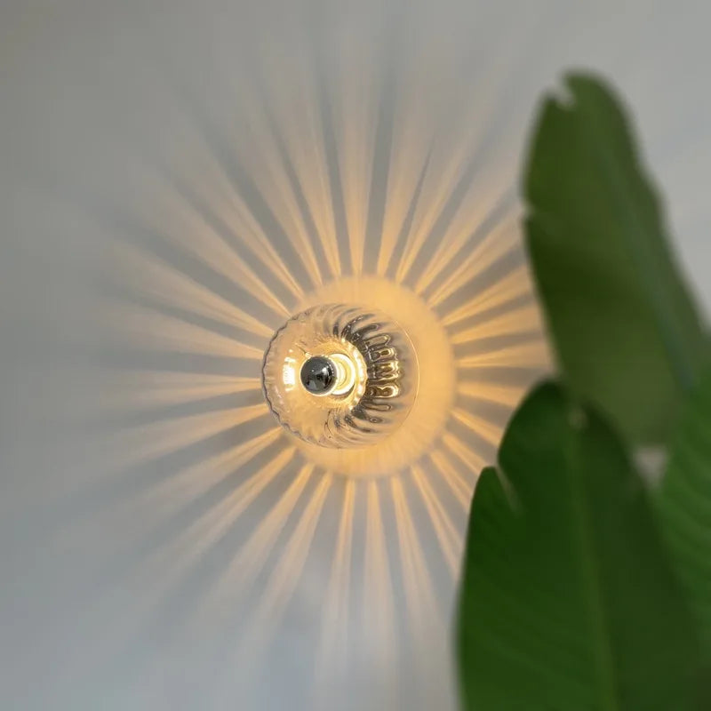 Lamp for Bedroom Simple Ancient Style Package Aisle Glass Nordic Retro Personality Balcony Corridor Stairs Wall Decor