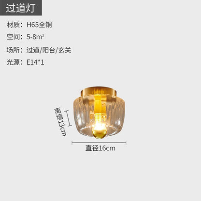 Lamp for Bedroom Simple Ancient Style Package Aisle Glass Nordic Retro Personality Balcony Corridor Stairs Wall Decor