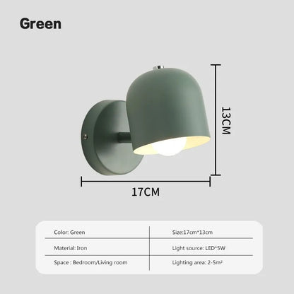 Room Wall Lights Wall Decor Nordic Bedside Wall Lamps Macaroon Steering Head Wood Hanging Sconce Living/Bedroom Reading Lighting