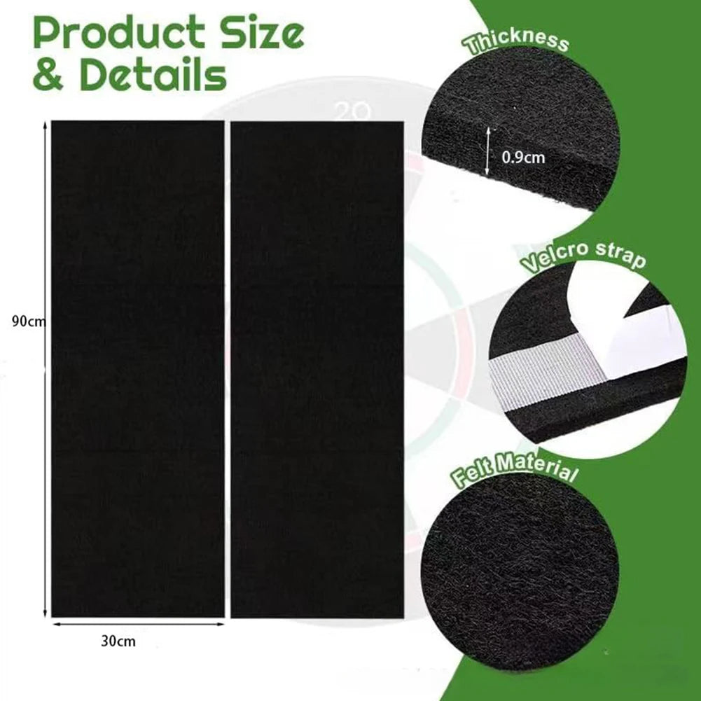 Dartboard Wall Protector Self-Adhesive Dartboard Border Felt Wall Protector for Standard Size Dartboards Prevents Wall Damage