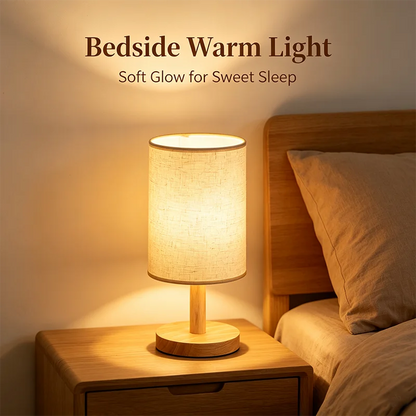 LED Table Lamps Simple Chinese Style Decoration Lamp Dimmable USB Plug Night Light Fabric Lampshade Bedroom Bedside Lighting