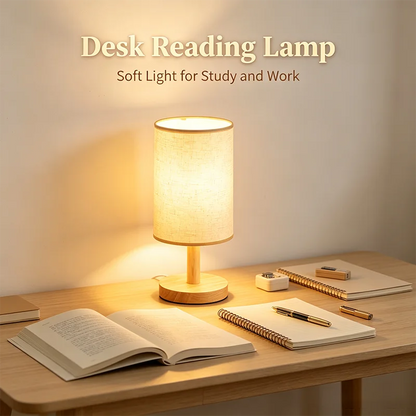 LED Table Lamps Simple Chinese Style Decoration Lamp Dimmable USB Plug Night Light Fabric Lampshade Bedroom Bedside Lighting