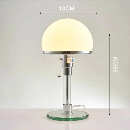 Bauhaus Lamp White Table Lamp Danish Designer Nordic Bedroom Bedside Simple Glass Table Light for Living Room