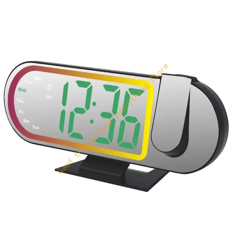 Modern Electronic Clock With Surrounding Light Consequences And Wall Ceiling Time Projection Feature 55KF