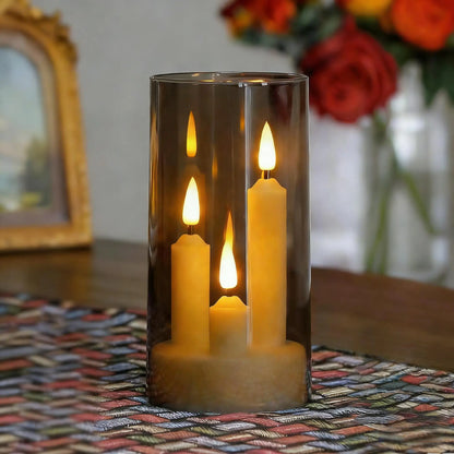 3 In1 Flameless LED Taper Candles Battery