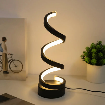 Spiral Table Lamp, Modern Creative Design, Suitable for Home Decoration, Suitable for Dining Room, Living Room, Bedroom