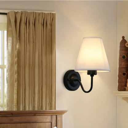 LED Fabric Retro Wall Lamp Indoor Lighting Modern E27 Fabric Wall Lamp Family Bedroom Bedside Hotel Lamp