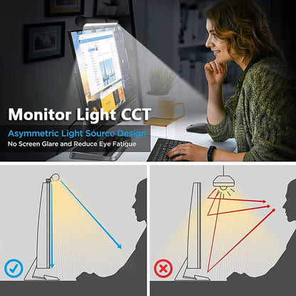 Screen LED Bar Desk Lamp PC Computer Laptop Screen Lamp Hanging Light Bar Table Lamp For LCD Monitor Office Study Reading Light