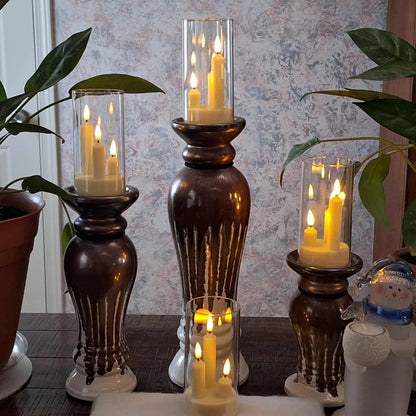 3 In1 Flameless LED Taper Candles Battery