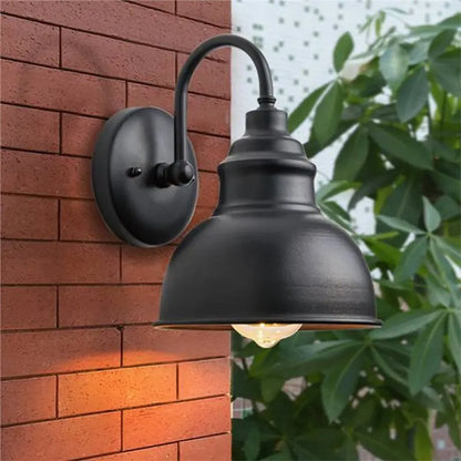 A19F-Decorative For Courtyards And Balconies LED Wall Light-Rust-Coloured Retro Outdoor Waterproof Design