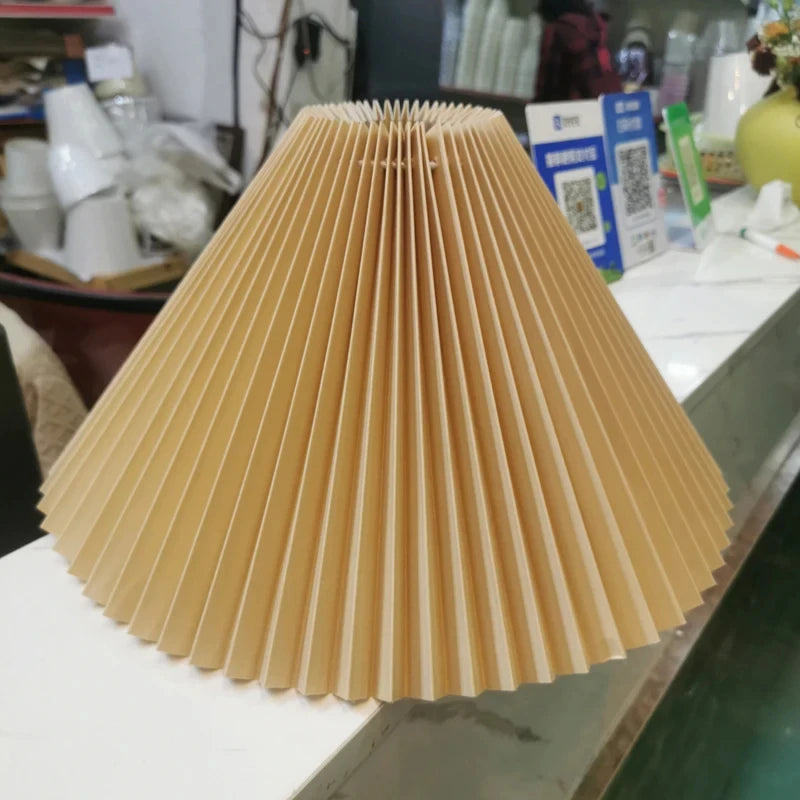Table Lamp Cover DIY Pleated Lamp cover Wall Lamp/floor Lamp/pendant lamp Handmade Cloth cover Washable E27 Lighting Accessories