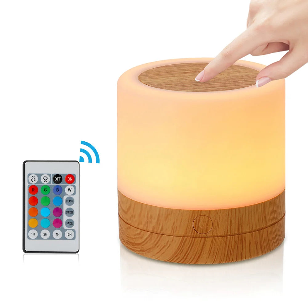 Portable Table Lamp with Bluetooth and Battery, Dimmable RGB, Wireless with Remote Control, for Bedroom, Gift, Camping,Home Deco