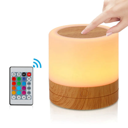 Portable Table Lamp with Bluetooth and Battery, Dimmable RGB, Wireless with Remote Control, for Bedroom, Gift, Camping,Home Deco