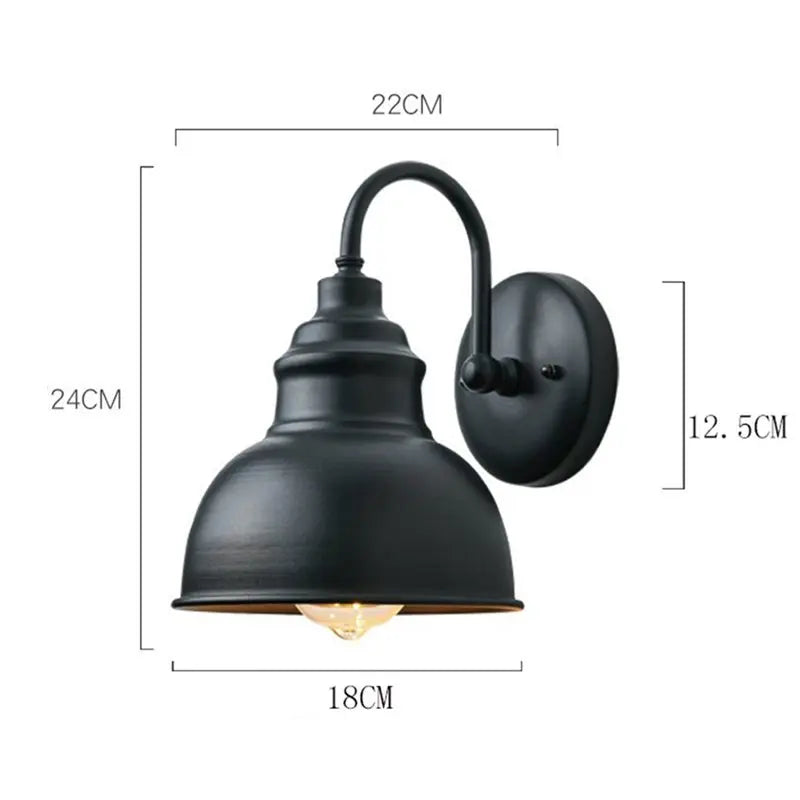A19F-Decorative For Courtyards And Balconies LED Wall Light-Rust-Coloured Retro Outdoor Waterproof Design
