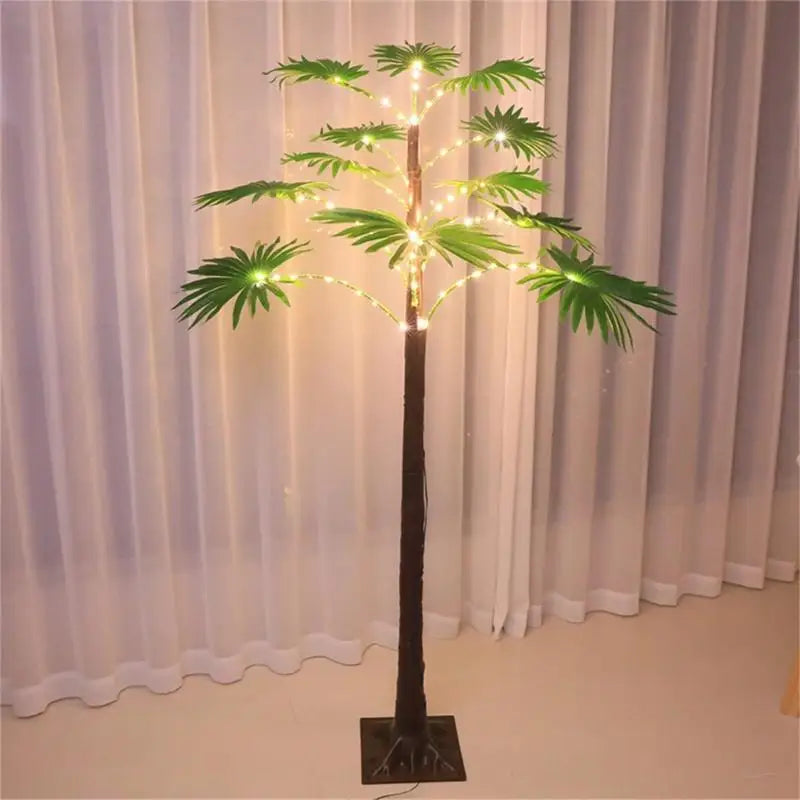 LED Palms Tree Party Light For Tropical Themed Decorations Indoor Outdoor Event Battery Powered Decorative Table Lamp D2RD