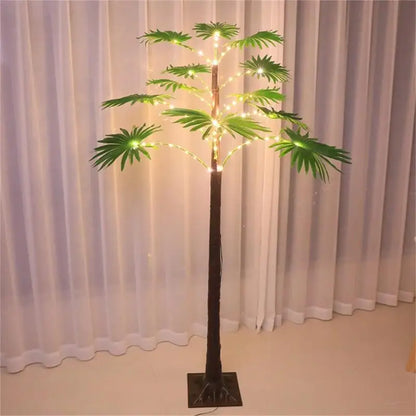 LED Palms Tree Party Light For Tropical Themed Decorations Indoor Outdoor Event Battery Powered Decorative Table Lamp D2RD