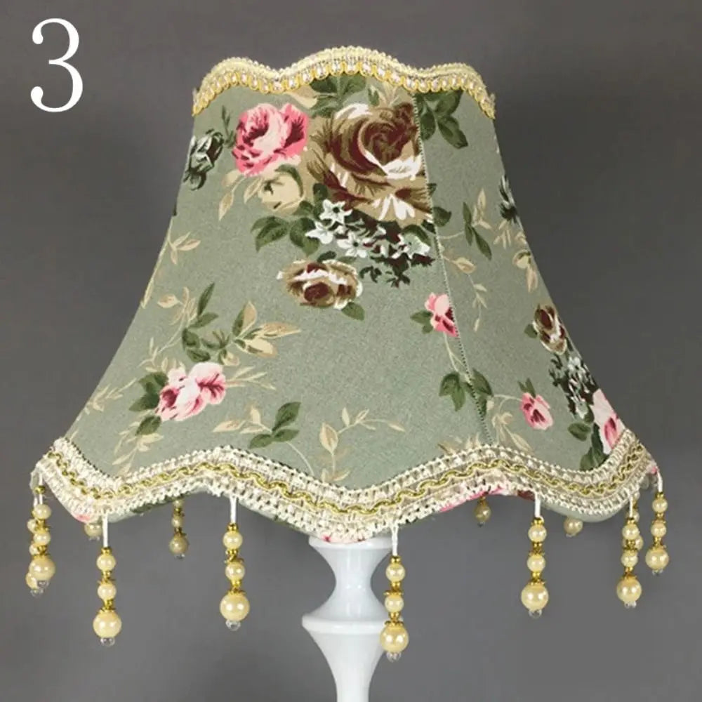 E27 Table Lamp Shade 25CM Pearl Tassel Wall Lamp Cover Shading Luxury Floor Lamp Dust Cover Bedroom Wall