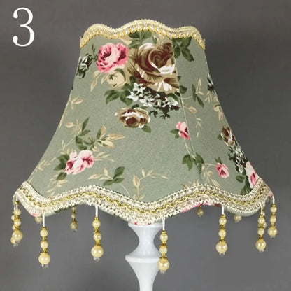 E27 Table Lamp Shade 25CM Pearl Tassel Wall Lamp Cover Shading Luxury Floor Lamp Dust Cover Bedroom Wall