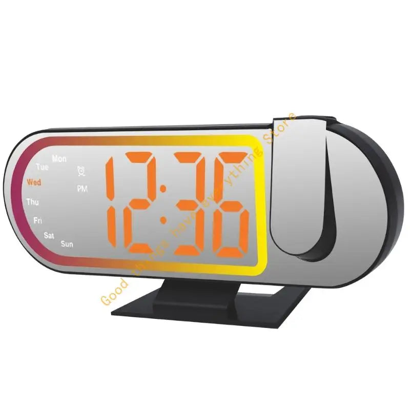 Modern Electronic Clock With Surrounding Light Consequences And Wall Ceiling Time Projection Feature 55KF