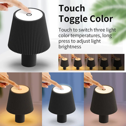 LED Wine Bottle Lamp Head Table Lamp Removable and Removable Portable Charging Decoration for Living Room Bedroom Bar Lighting
