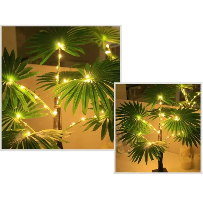 LED Palms Tree Party Light For Tropical Themed Decorations Indoor Outdoor Event Battery Powered Decorative Table Lamp D2RD