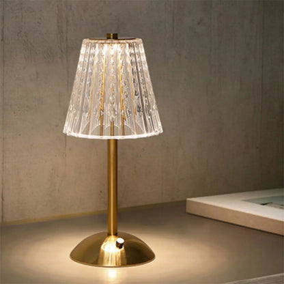 Table Lamp Bedroom, Bedside Lamp Light Luxury Diamond Crystal Lamp High-End Atmosphere Lamp Charging Touch Small Night Lamp