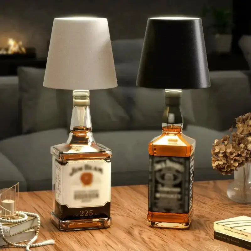 LED Bottle Lamp Creative Headlight Embedded Portable Rechargeable RGB Dimmable for Bar Restaurant Camping Decor