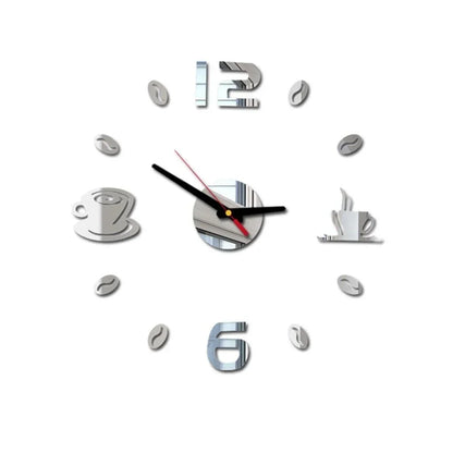 Digital Wall Clock Sticker Modern Design DIY Kitchen  Living Room Home Decor Diy Quartz Needle