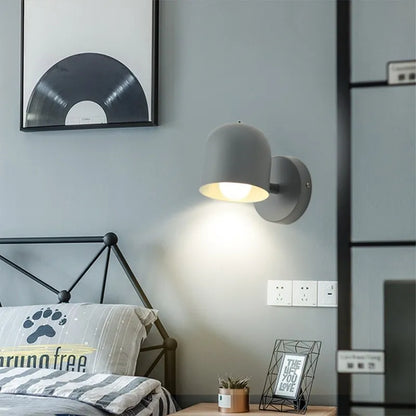 Room Wall Lights Wall Decor Nordic Bedside Wall Lamps Macaroon Steering Head Wood Hanging Sconce Living/Bedroom Reading Lighting