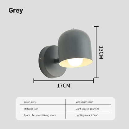 Room Wall Lights Wall Decor Nordic Bedside Wall Lamps Macaroon Steering Head Wood Hanging Sconce Living/Bedroom Reading Lighting