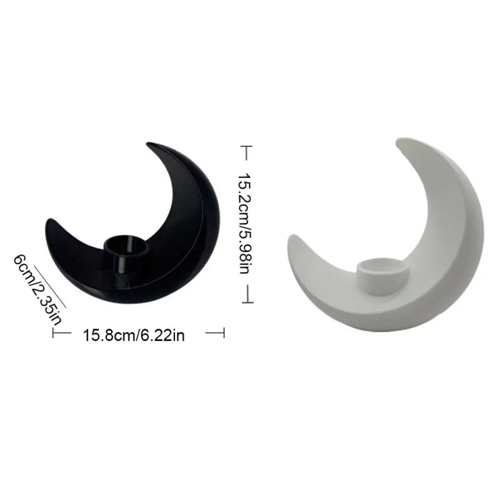 Creative Modern Moon-Shaped Flower Pots Minimalist Decorative Flower Holder Plastic Decorative Flower Vase Living Room