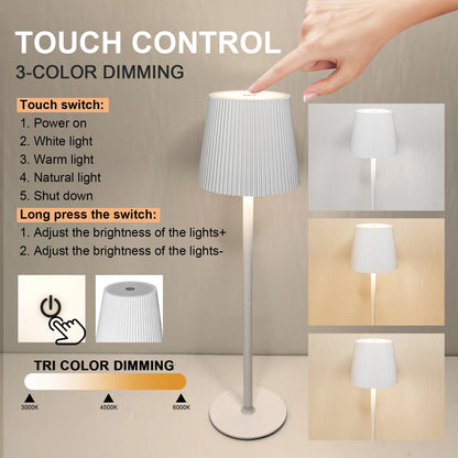 Striped Table Lamp Rechargeable Dimmable For Living Room Bedroom Study Office Dining Table Indoor Lighting LED Desk Lamp