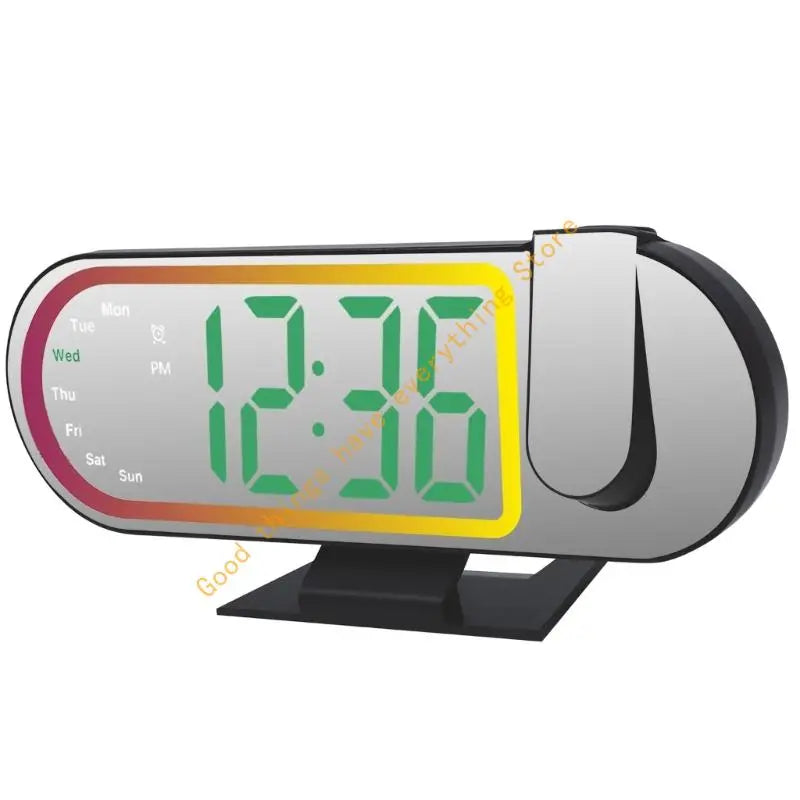 Modern Electronic Clock With Surrounding Light Consequences And Wall Ceiling Time Projection Feature 55KF