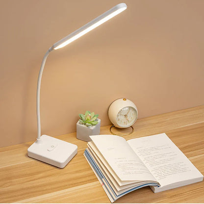 LED Table Lamp Dimmable Touch Night Light Eye Protection Foldable Table Lamp USB Rechargeable Study Reading Light Bedside Lamp