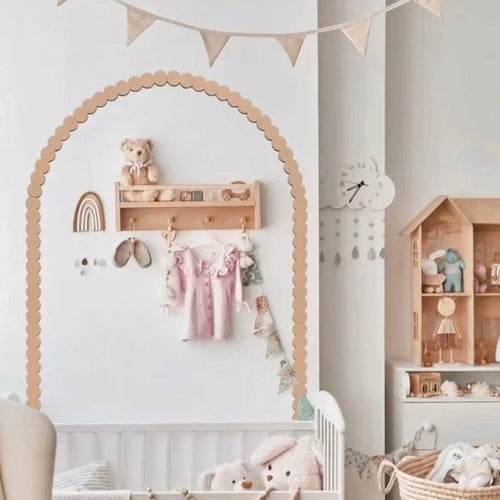 9/10Pcs Super Large Wall Arch Decor DIY Wall Decor Easy To Install Wood Arch Trim Shaped Vintage Scalloped Crafts Trim Bedroom