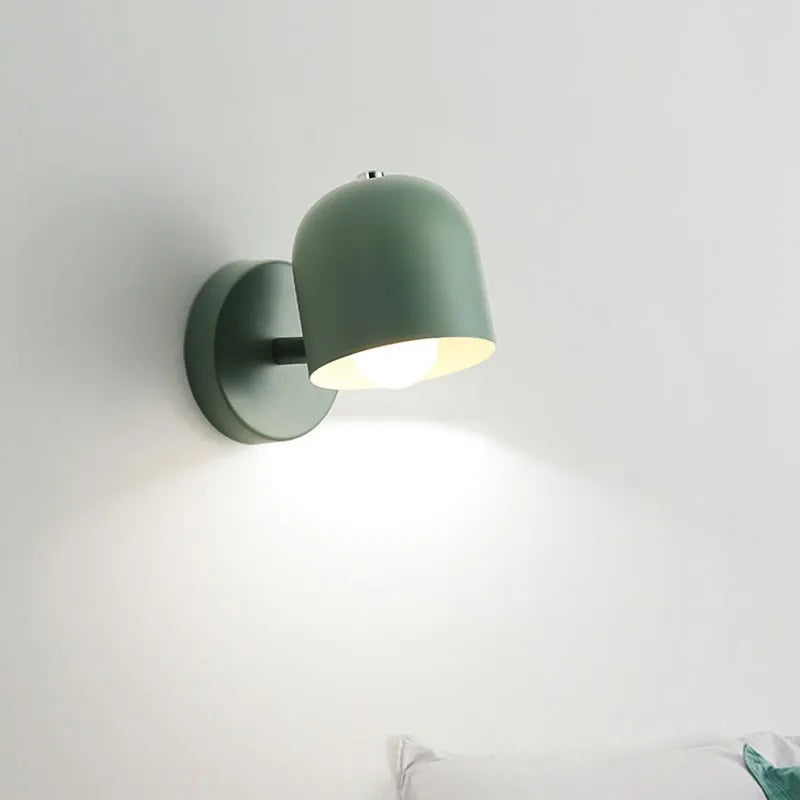 Room Wall Lights Wall Decor Nordic Bedside Wall Lamps Macaroon Steering Head Wood Hanging Sconce Living/Bedroom Reading Lighting