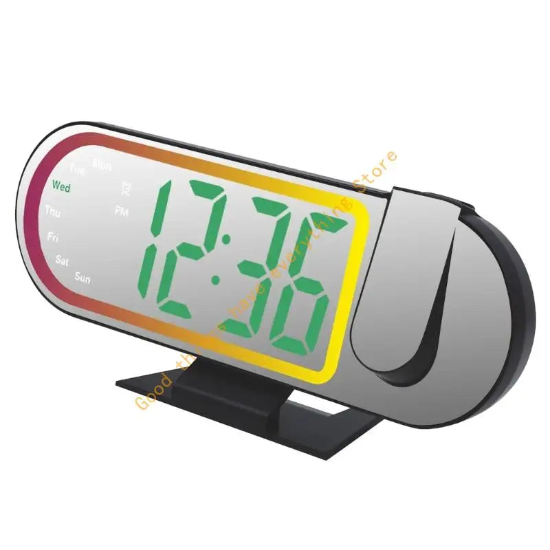 Modern Electronic Clock With Surrounding Light Consequences And Wall Ceiling Time Projection Feature 55KF