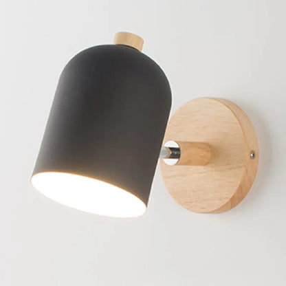 Room Wall Lights Wall Decor Nordic Bedside Wall Lamps Macaroon Steering Head Wood Hanging Sconce Living/Bedroom Reading Lighting