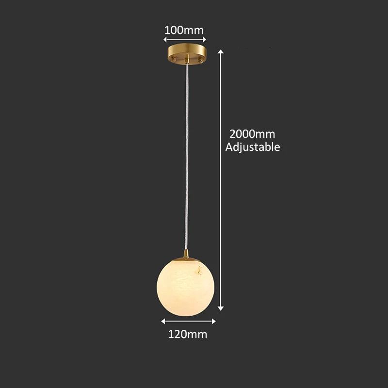 Modern Luxury Indoor Home Decor Items Creative Circular Ceiling Chandelier Natural Stone Bedroom Dining Room Led Pendent Lamps