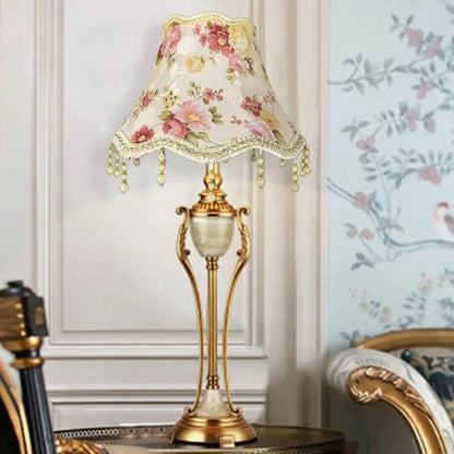 E27 Table Lamp Shade 25CM Pearl Tassel Wall Lamp Cover Shading Luxury Floor Lamp Dust Cover Bedroom Wall