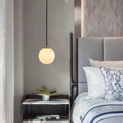 Modern Luxury Indoor Home Decor Items Creative Circular Ceiling Chandelier Natural Stone Bedroom Dining Room Led Pendent Lamps