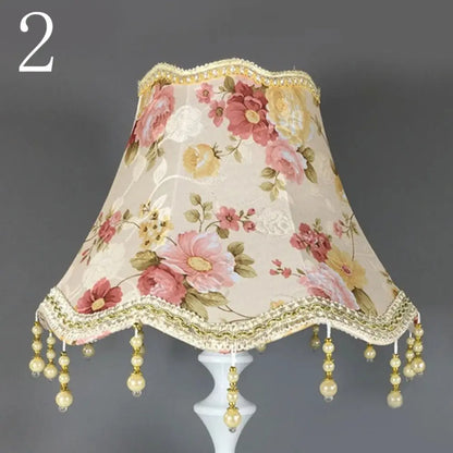 E27 Table Lamp Shade 25CM Pearl Tassel Wall Lamp Cover Shading Luxury Floor Lamp Dust Cover Bedroom Wall