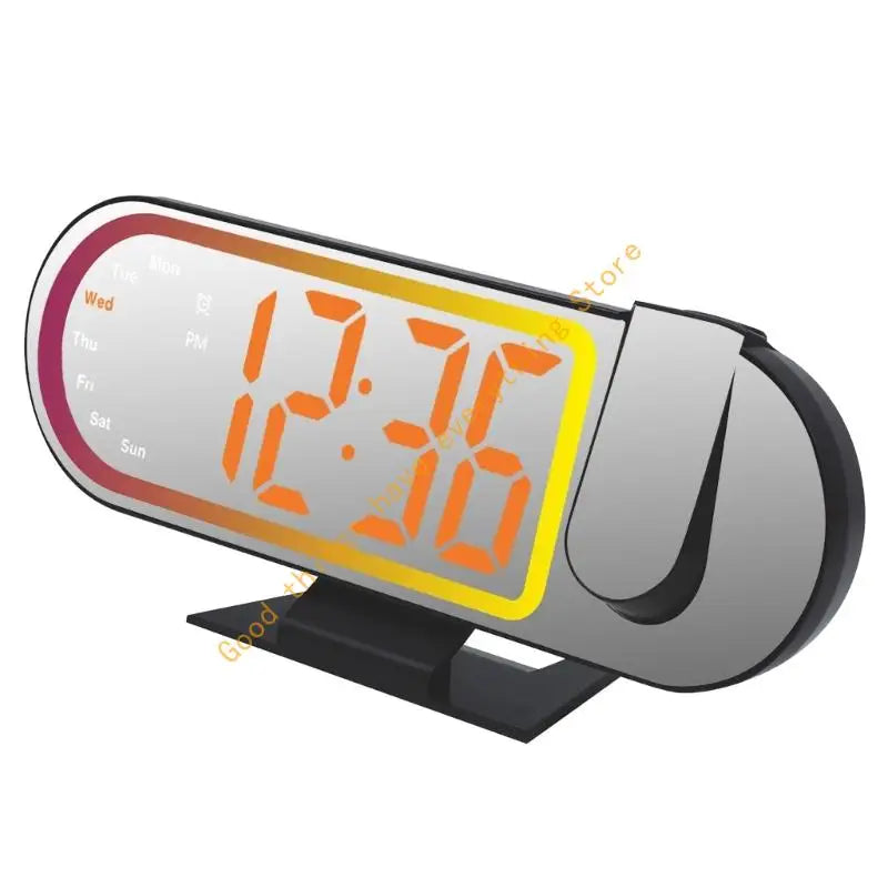 Modern Electronic Clock With Surrounding Light Consequences And Wall Ceiling Time Projection Feature 55KF