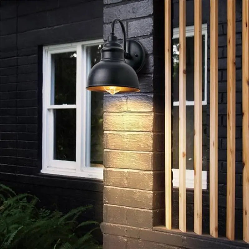 A19F-Decorative For Courtyards And Balconies LED Wall Light-Rust-Coloured Retro Outdoor Waterproof Design