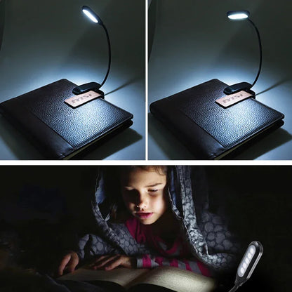 Mini LED Book Lamp Adjustable Clip-On Table Lamp Battery Powered Eye Protection Learning Lamp Portable Study Reading Night Light