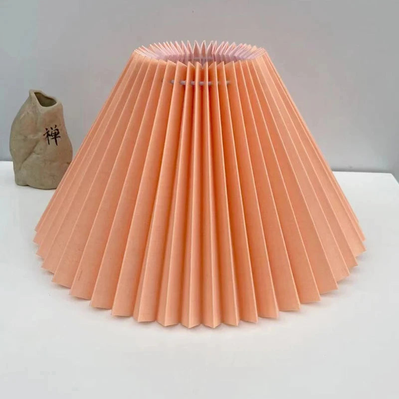 Table Lamp Cover DIY Pleated Lamp cover Wall Lamp/floor Lamp/pendant lamp Handmade Cloth cover Washable E27 Lighting Accessories
