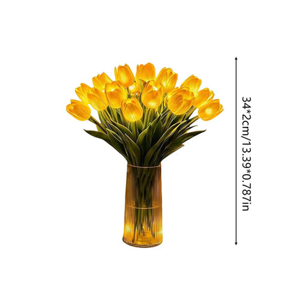 tulip shaped Floral Lamp Romantic Decorative Desk LED Night Light For Home Living Room Bedroom Indoor Outdoor Table Bedside