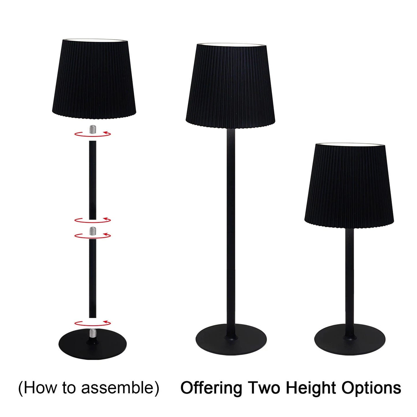 Striped Table Lamp Rechargeable Dimmable For Living Room Bedroom Study Office Dining Table Indoor Lighting LED Desk Lamp