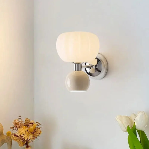 Wall Decor Room Decor Cream Style Creative Middle Lamp Bedroom Bedside Aisle Lamp Balcony Double Head Background Wall Wall Lamp